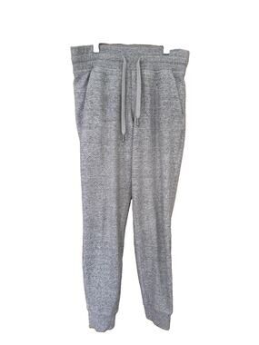 Lululemon Womens Joggers Heathered Textured Light Grey Size 4